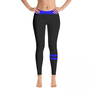 Leggings with blue stripes - Belle Moi