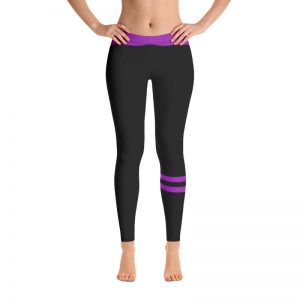 Leggings with purple stripes - Belle Moi